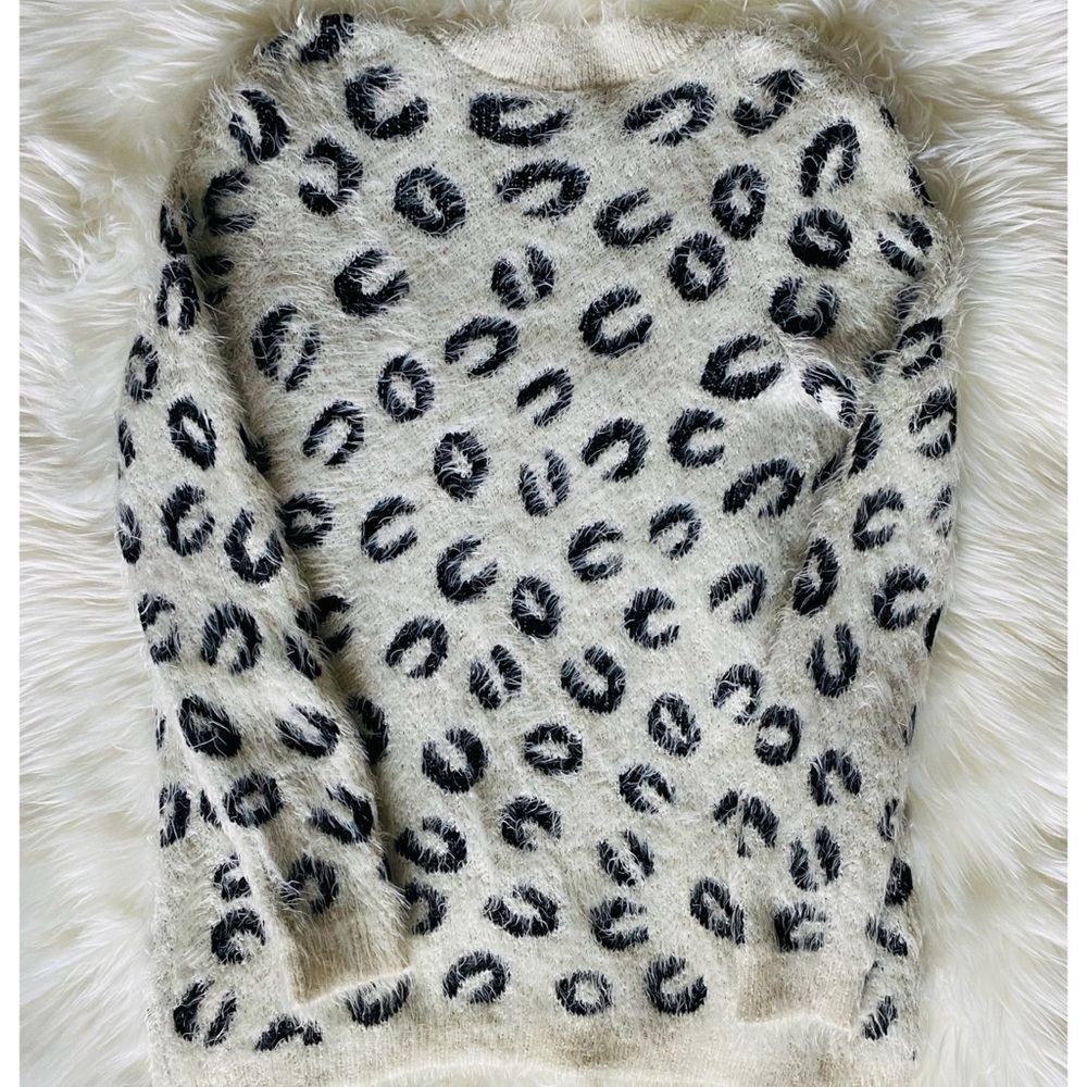 APT. 9 Cheetah Print Fuzzy Cardigan - Picture 6 of 7
